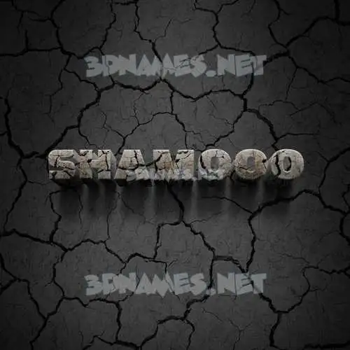 shamooo in Cracked Stone style - 3D name wallpaper
