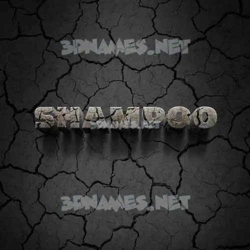 shampoo in Cracked Stone style - 3D name wallpaper shampoo in Cracked Stone style - 3D name wallpaper