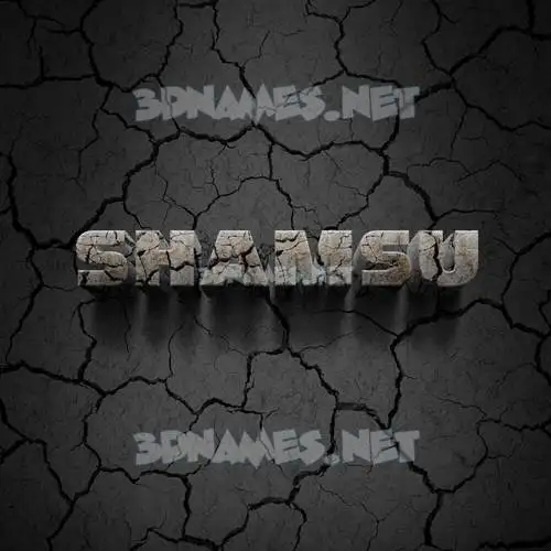 shamsu in Cracked Stone style - 3D name wallpaper shamsu in Cracked Stone style - 3D name wallpaper