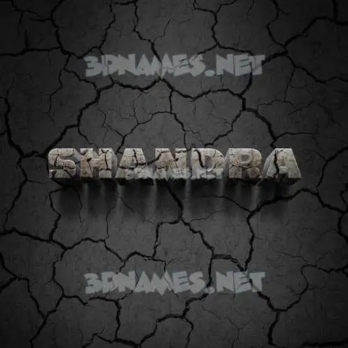 shandra in Cracked Stone style - 3D name wallpaper