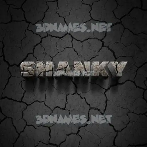 shanky in Cracked Stone style - 3D name wallpaper