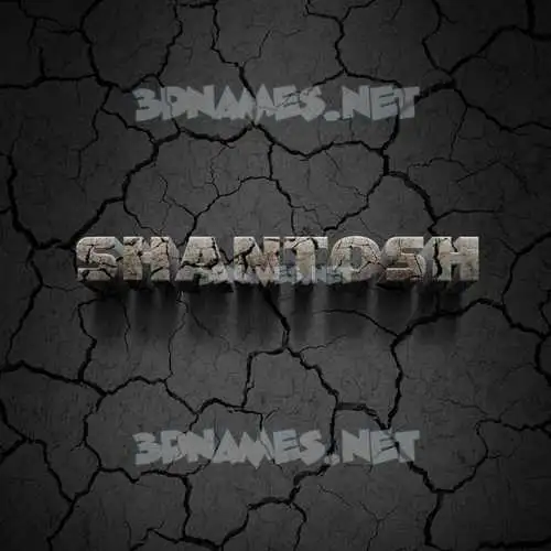 shantosh in Cracked Stone style - 3D name wallpaper shantosh in Cracked Stone style - 3D name wallpaper