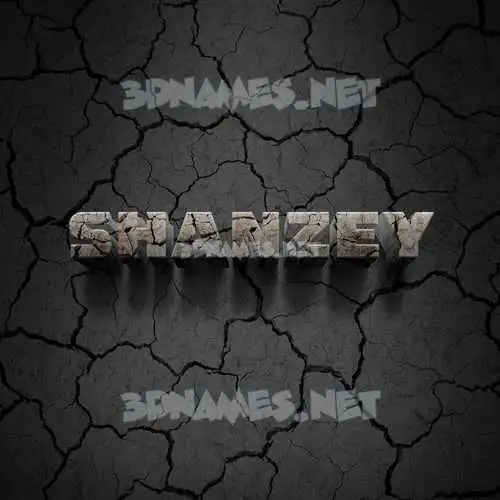 shanzey in Cracked Stone style - 3D name wallpaper shanzey in Cracked Stone style - 3D name wallpaper