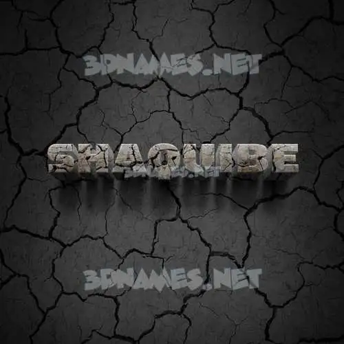 shaquibe in Cracked Stone style - 3D name wallpaper