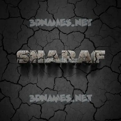sharaf in Cracked Stone style - 3D name wallpaper sharaf in Cracked Stone style - 3D name wallpaper