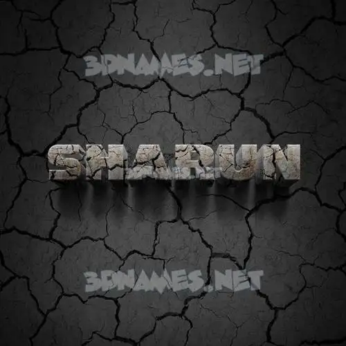 sharun in Cracked Stone style - 3D name wallpaper sharun in Cracked Stone style - 3D name wallpaper