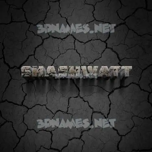 shashwatt in Cracked Stone style - 3D name wallpaper