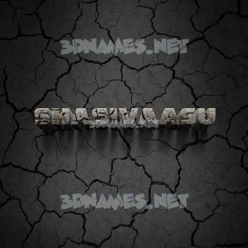 shasivaasu in Cracked Stone style - 3D name wallpaper