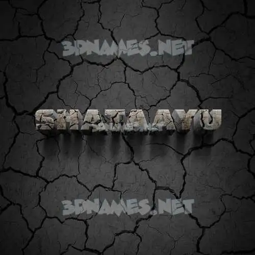shataayu in Cracked Stone style - 3D name wallpaper