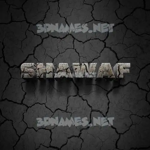 shawaf in Cracked Stone style - 3D name wallpaper shawaf in Cracked Stone style - 3D name wallpaper