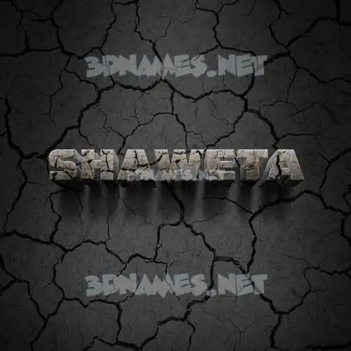 shaweta in Cracked Stone style - 3D name wallpaper