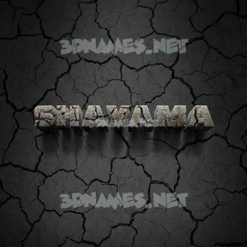 shayama in Cracked Stone style - 3D name wallpaper shayama in Cracked Stone style - 3D name wallpaper