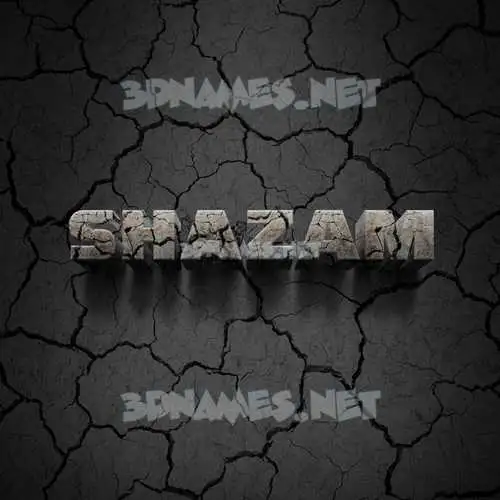 shazam in Cracked Stone style - 3D name wallpaper shazam in Cracked Stone style - 3D name wallpaper