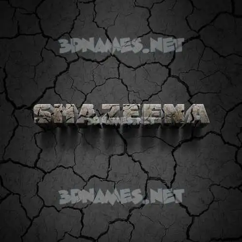 shazeena in Cracked Stone style - 3D name wallpaper shazeena in Cracked Stone style - 3D name wallpaper