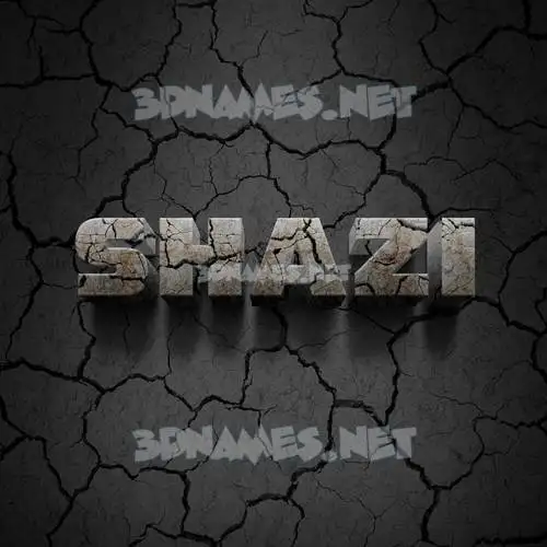 shazi in Cracked Stone style - 3D name wallpaper