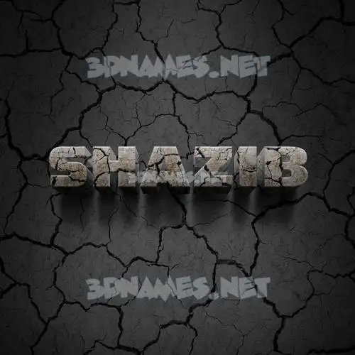 shazib in Cracked Stone style - 3D name wallpaper shazib in Cracked Stone style - 3D name wallpaper