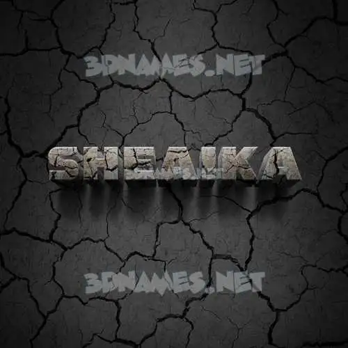 sheaika in Cracked Stone style - 3D name wallpaper sheaika in Cracked Stone style - 3D name wallpaper