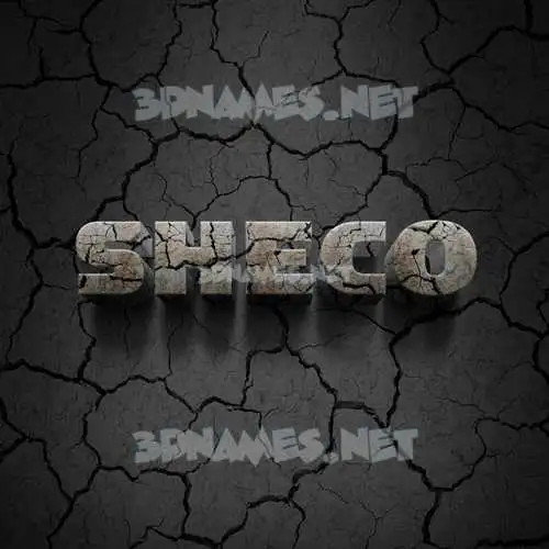 sheco in Cracked Stone style - 3D name wallpaper sheco in Cracked Stone style - 3D name wallpaper