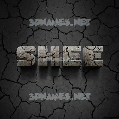 shee in Cracked Stone style - 3D name wallpaper shee in Cracked Stone style - 3D name wallpaper