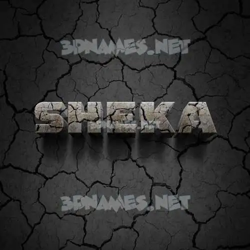 sheka in Cracked Stone style - 3D name wallpaper