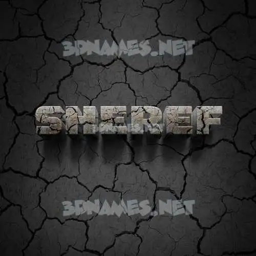 sheref in Cracked Stone style - 3D name wallpaper sheref in Cracked Stone style - 3D name wallpaper