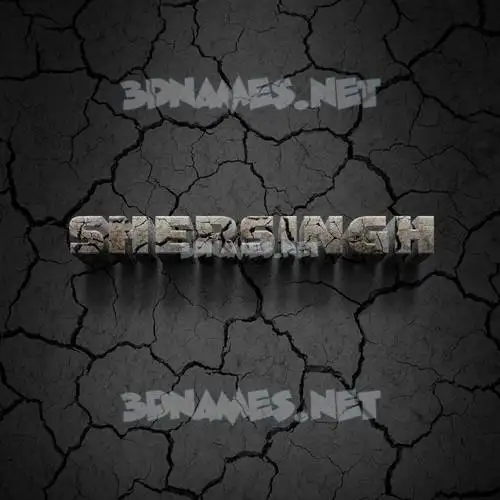 shersingh in Cracked Stone style - 3D name wallpaper shersingh in Cracked Stone style - 3D name wallpaper