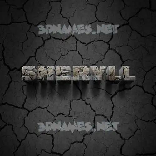 sheryll in Cracked Stone style - 3D name wallpaper
