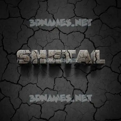 shetal in Cracked Stone style - 3D name wallpaper