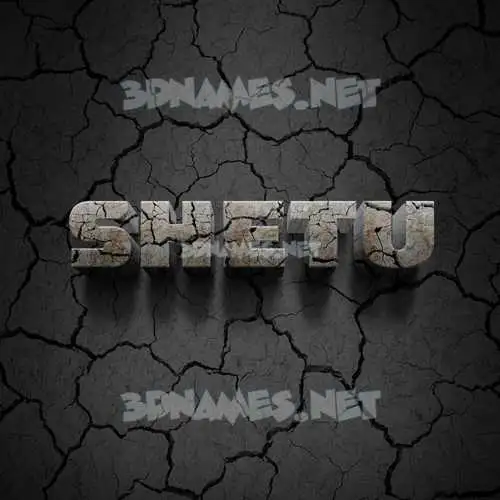 shetu in Cracked Stone style - 3D name wallpaper