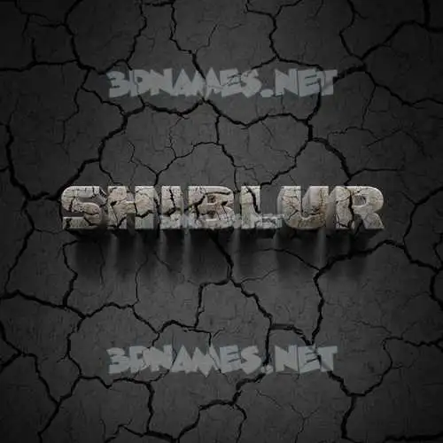 shiblur in Cracked Stone style - 3D name wallpaper shiblur in Cracked Stone style - 3D name wallpaper