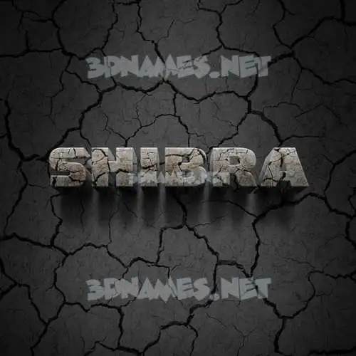 shibra in Cracked Stone style - 3D name wallpaper shibra in Cracked Stone style - 3D name wallpaper