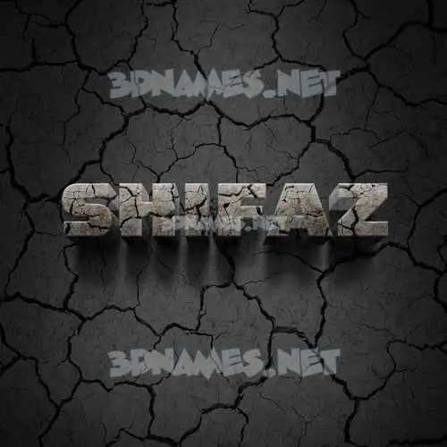 shifaz in Cracked Stone style - 3D name wallpaper shifaz in Cracked Stone style - 3D name wallpaper