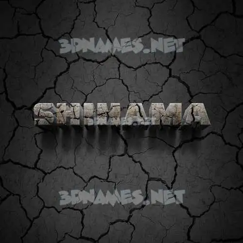 shihama in Cracked Stone style - 3D name wallpaper shihama in Cracked Stone style - 3D name wallpaper