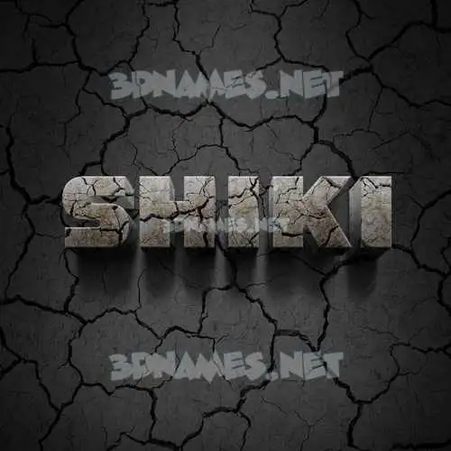 shiki in Cracked Stone style - 3D name wallpaper shiki in Cracked Stone style - 3D name wallpaper