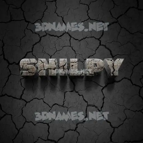 shilpy in Cracked Stone style - 3D name wallpaper