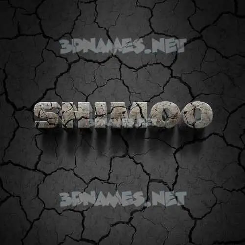 shimoo in Cracked Stone style - 3D name wallpaper shimoo in Cracked Stone style - 3D name wallpaper