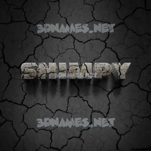 shimpy in Cracked Stone style - 3D name wallpaper