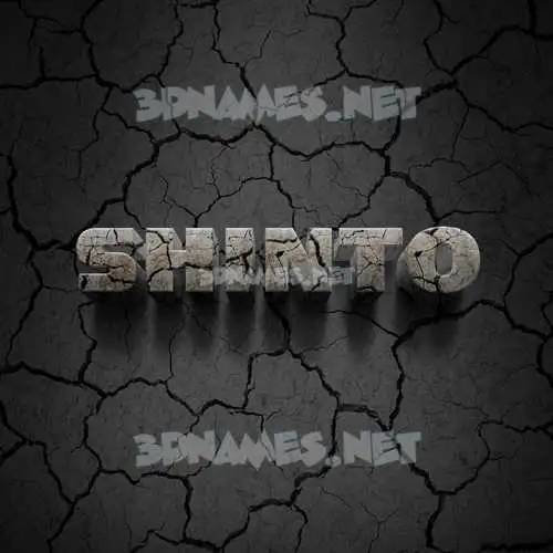 shinto in Cracked Stone style - 3D name wallpaper