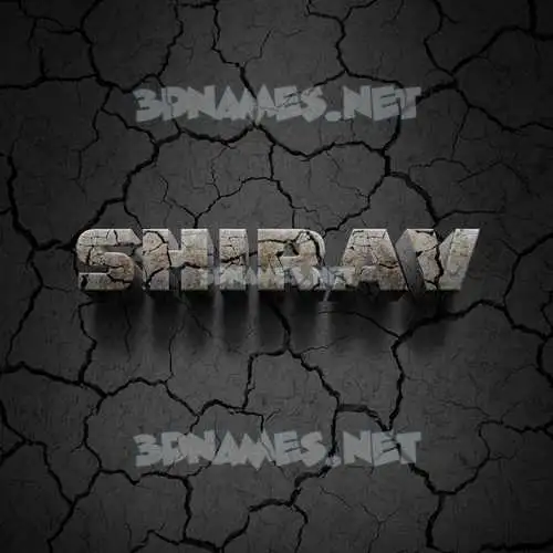 shirav in Cracked Stone style - 3D name wallpaper