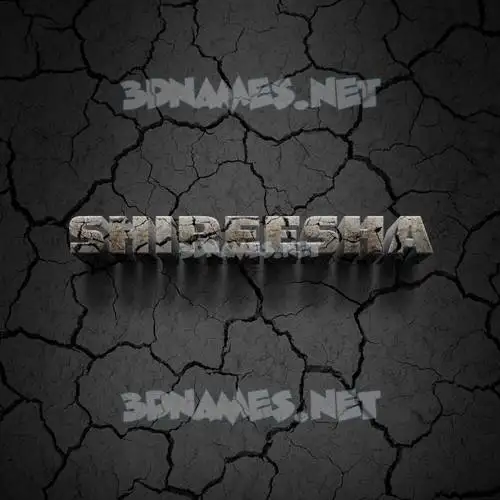 shireesha in Cracked Stone style - 3D name wallpaper
