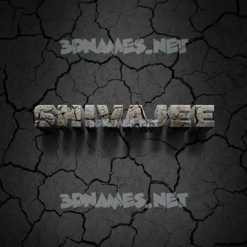 shivajee in Cracked Stone style - 3D name wallpaper