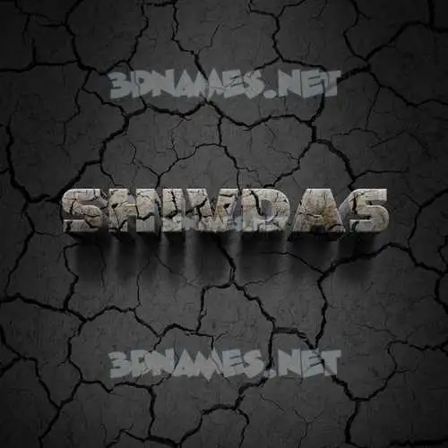 shivdas in Cracked Stone style - 3D name wallpaper