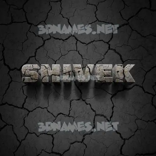 shivek in Cracked Stone style - 3D name wallpaper
