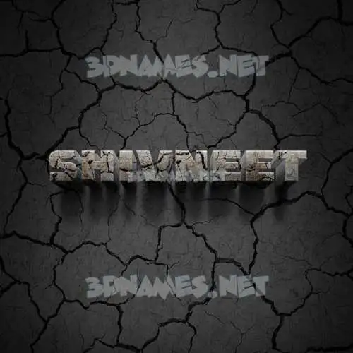 shivneet in Cracked Stone style - 3D name wallpaper