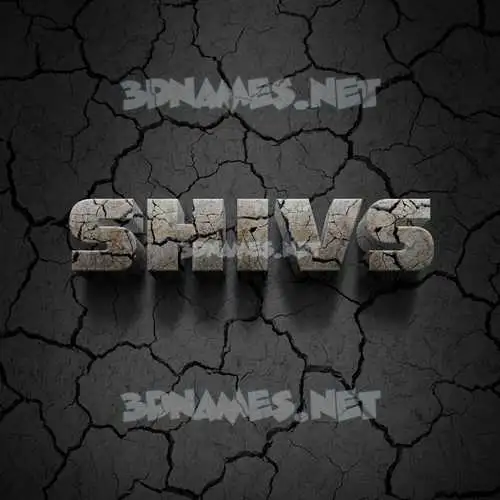 shivs in Cracked Stone style - 3D name wallpaper