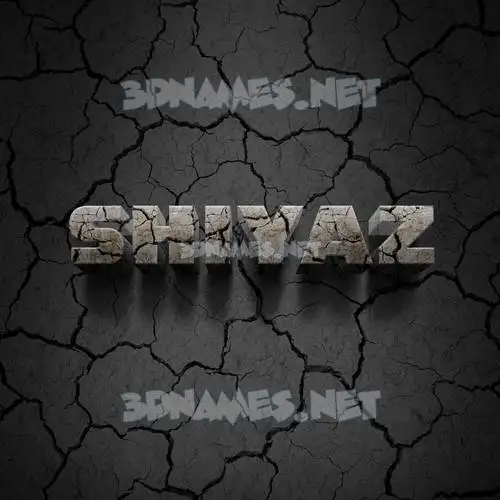 shiyaz in Cracked Stone style - 3D name wallpaper