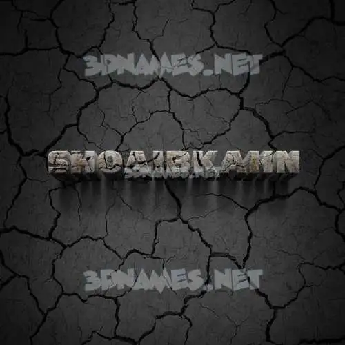 shoaibkahn in Cracked Stone style - 3D name wallpaper