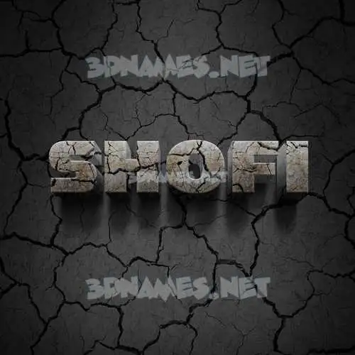 shofi in Cracked Stone style - 3D name wallpaper shofi in Cracked Stone style - 3D name wallpaper
