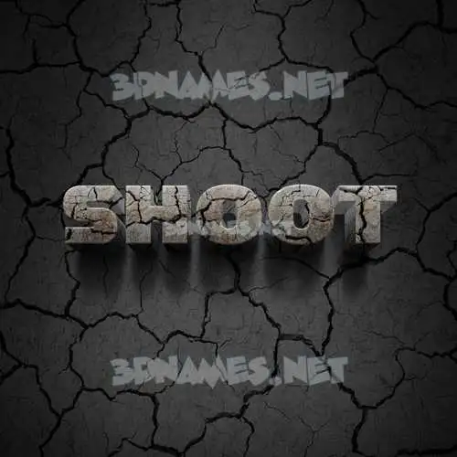 shoot in Cracked Stone style - 3D name wallpaper