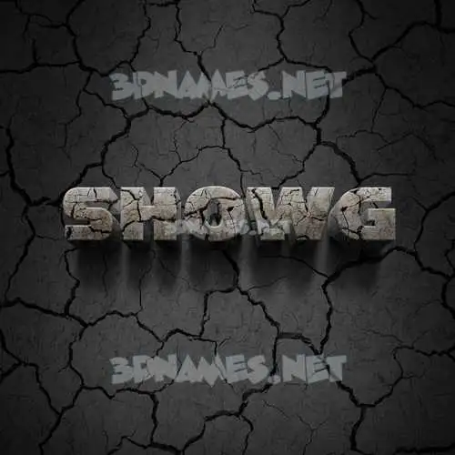 showg in Cracked Stone style - 3D name wallpaper showg in Cracked Stone style - 3D name wallpaper